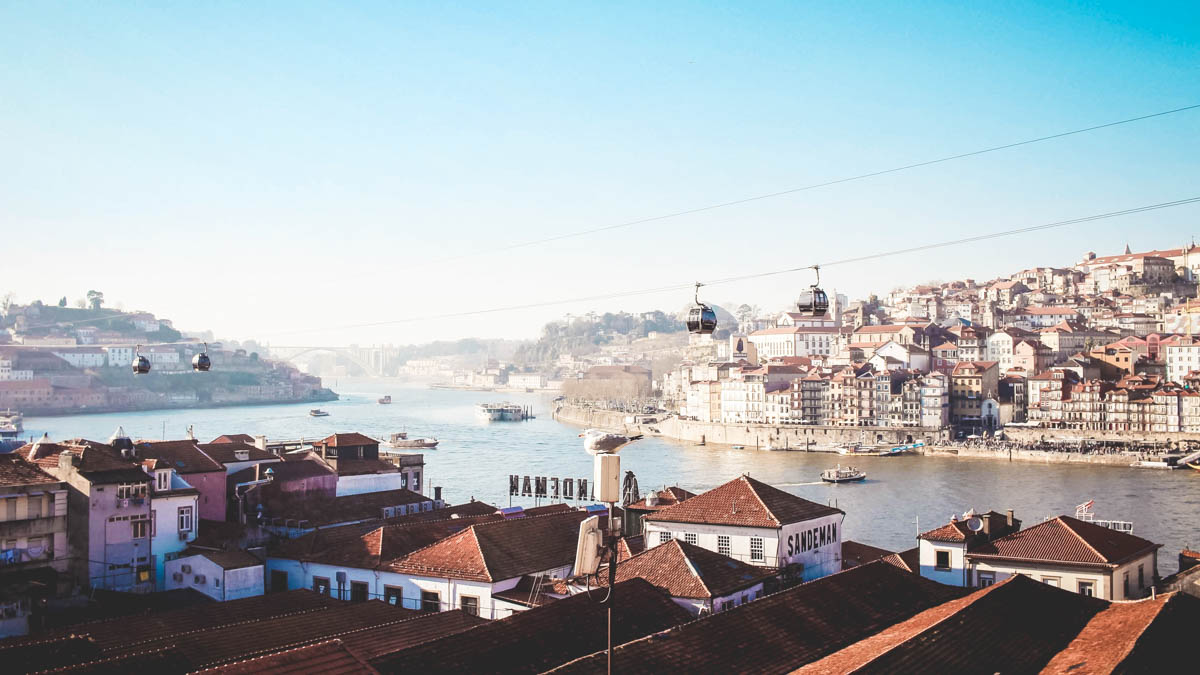 teleferico de gaia a cable car that takes you over the hills of porto for an epic panoramic view of the city